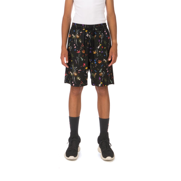 IH NOM UH NIT | Flowery Print Shorts Twill Black - Concrete