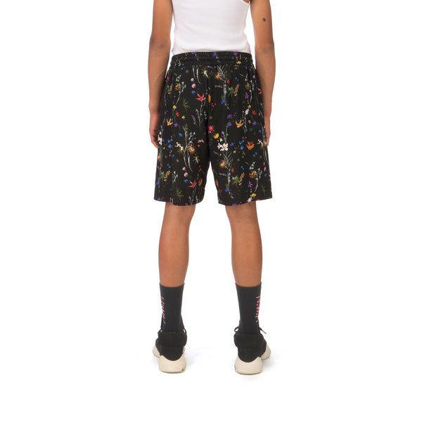 IH NOM UH NIT | Flowery Print Shorts Twill Black - Concrete
