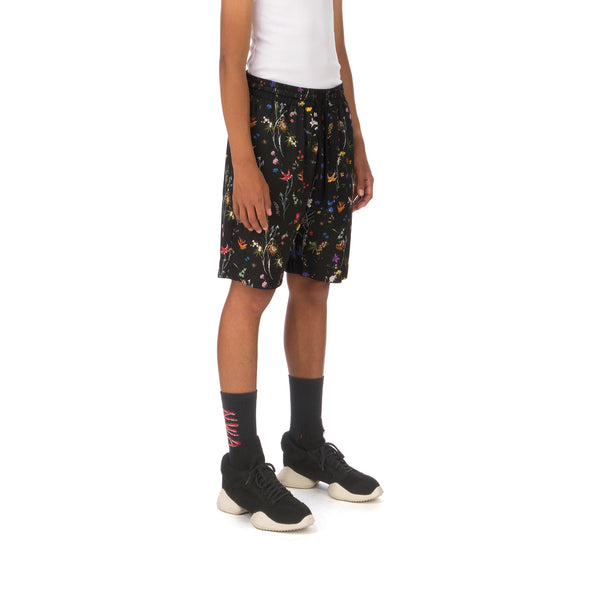 IH NOM UH NIT | Flowery Print Shorts Twill Black - Concrete