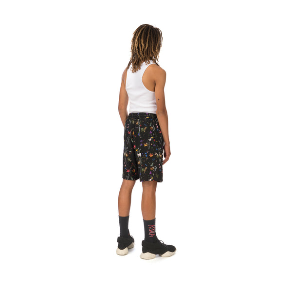 IH NOM UH NIT | Flowery Print Shorts Twill Black - Concrete