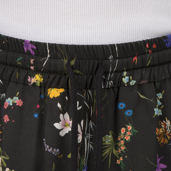 IH NOM UH NIT | Flowery Print Shorts Twill Black - Concrete