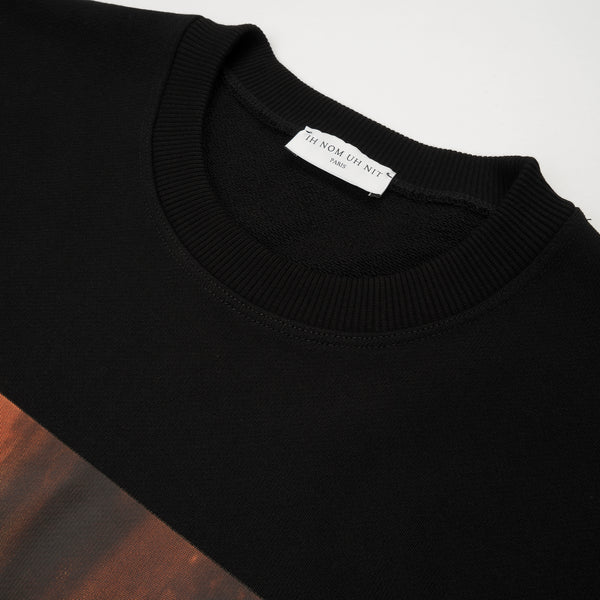 IH NOM UH NIT Closed Print Crewneck Black - Concrete