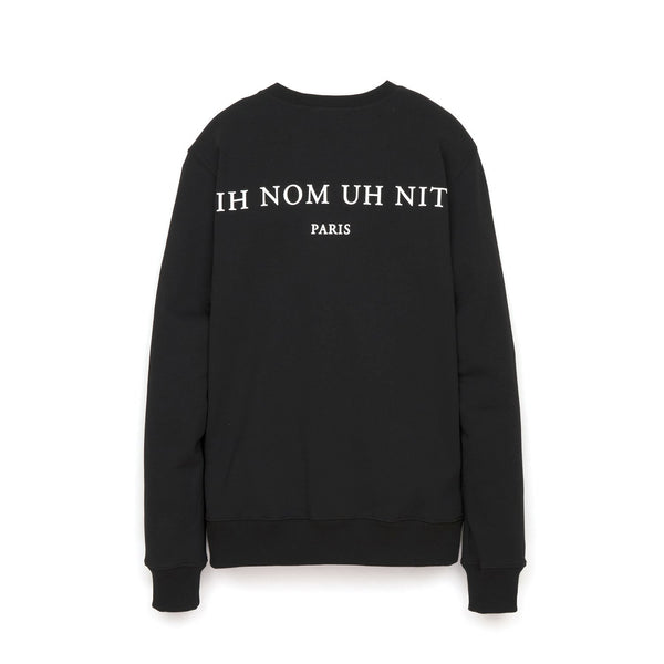 IH NOM UH NIT Closed Print Crewneck Black - Concrete