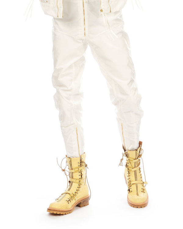 KANGHYUK | Airbag Stud Biker Jacket Off White - Concrete