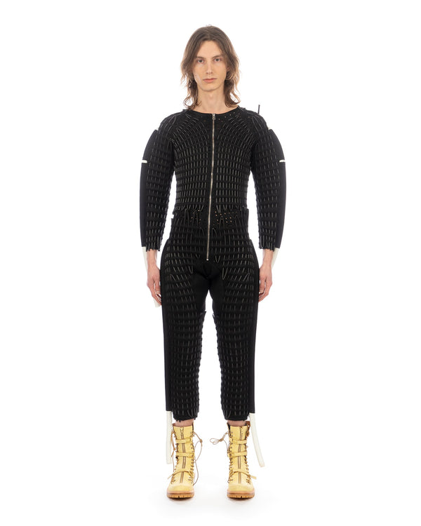 KANGHYUK | Airmesh Tunnel Jumpsuit Black - Concrete