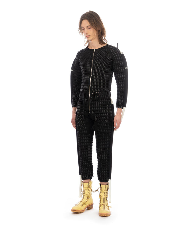 KANGHYUK | Airmesh Tunnel Jumpsuit Black - Concrete