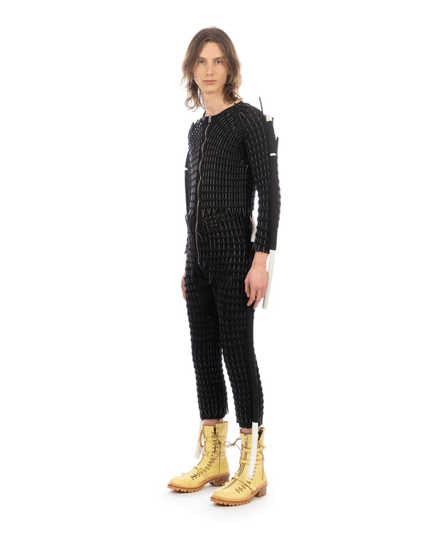KANGHYUK | Airmesh Tunnel Jumpsuit Black - Concrete