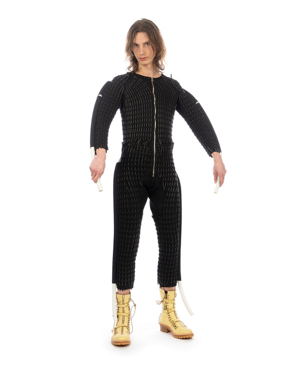KANGHYUK | Airmesh Tunnel Jumpsuit Black - Concrete