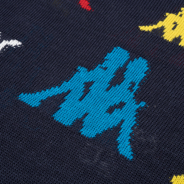 Kappa x Danilo Paura 'Abel' Jaquard Sweater Navy - Concrete