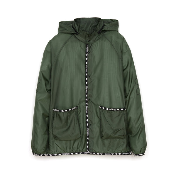 Kappa x A.Four Labs x Shauna T (P.A.M.) Hooded Coach Jacket Olive Drab - Concrete