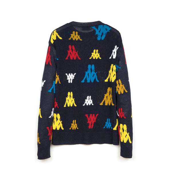 Kappa x Danilo Paura 'Abel' Jaquard Sweater Navy - Concrete