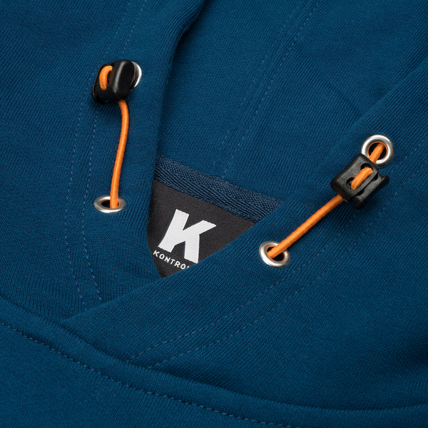 Kappa Kontroll Flames Hoodie Blue Opal / Orange - Concrete