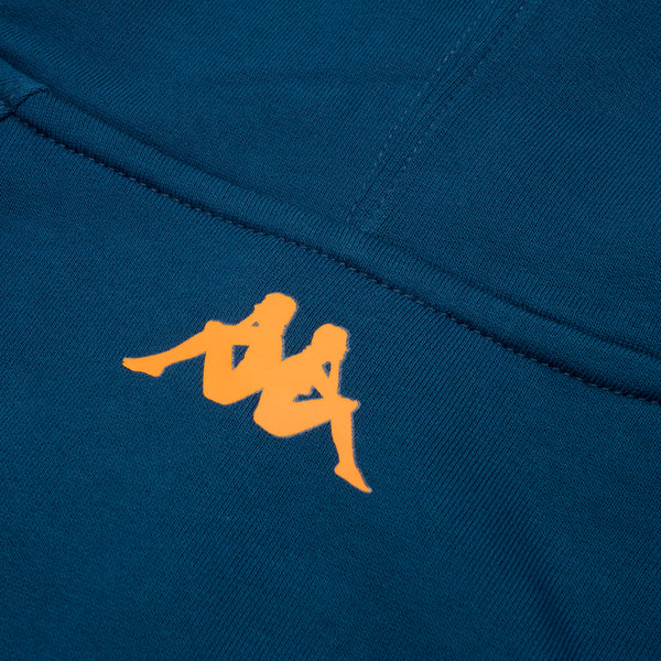 Kappa Kontroll Flames Hoodie Blue Opal / Orange - Concrete