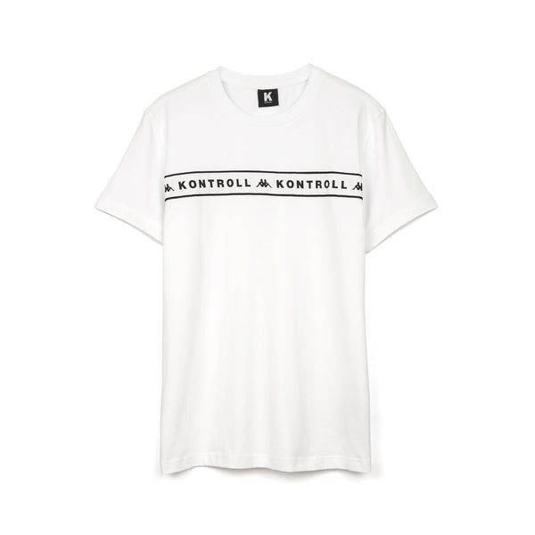 Kappa Kontroll Banda Chest T-Shirt Grey Silver - White - Concrete
