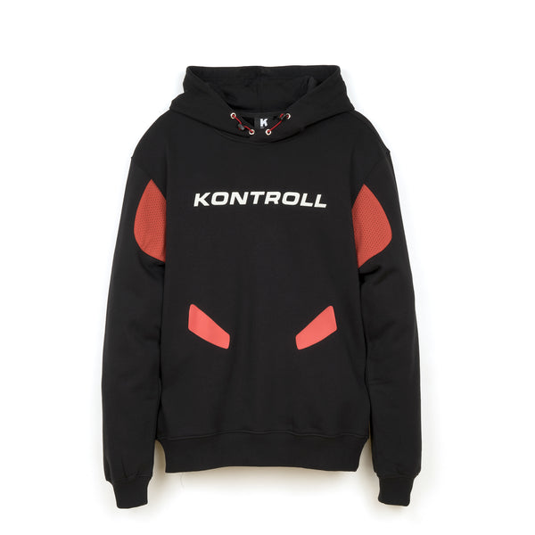 Kappa Kontroll Rubber Hoodie Black / Red - Concrete