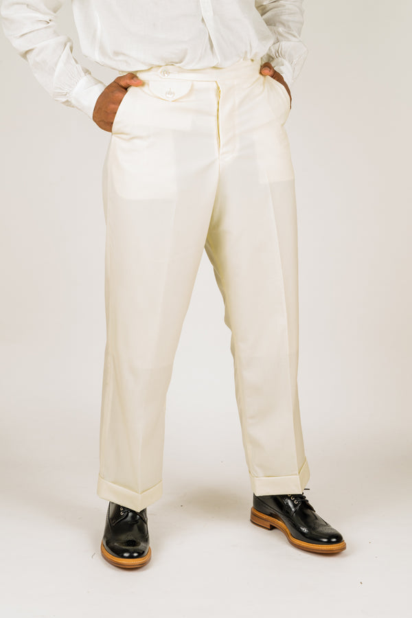 Haversack | Typewriter Pants White 861804-01 - Concrete