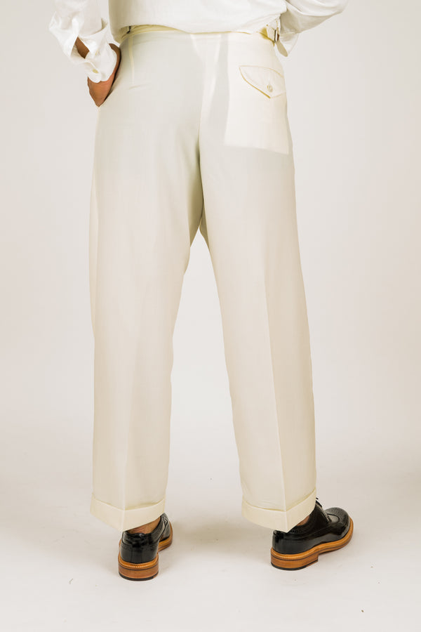 Haversack | Typewriter Pants White 861804-01 - Concrete