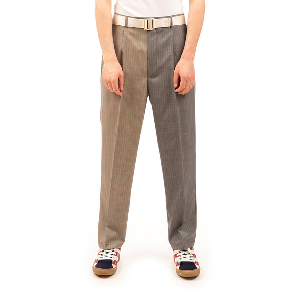 LC23 | 2 Colors Gessato Trousers Grey - Concrete
