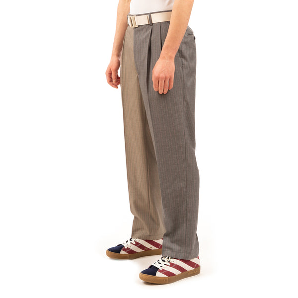 LC23 | 2 Colors Gessato Trousers Grey - Concrete