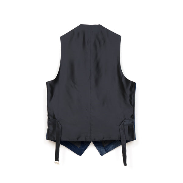 LC23 | Patchwork Gilet Blue - Concrete