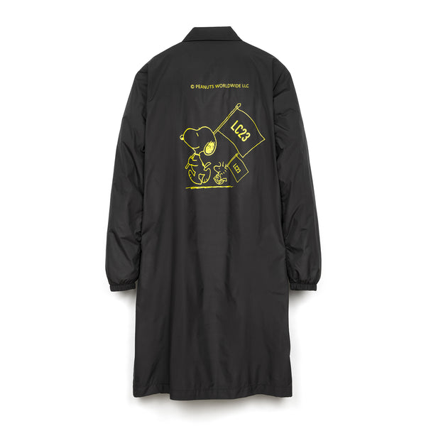 LC23 | Nylon Print Coat Jacket Black - Concrete