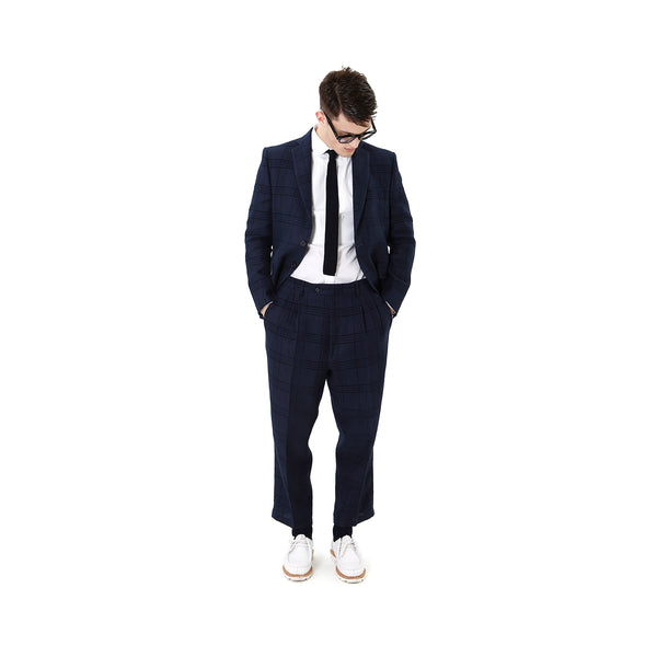 LC23 | Lino Galles Trouser Navy - Concrete