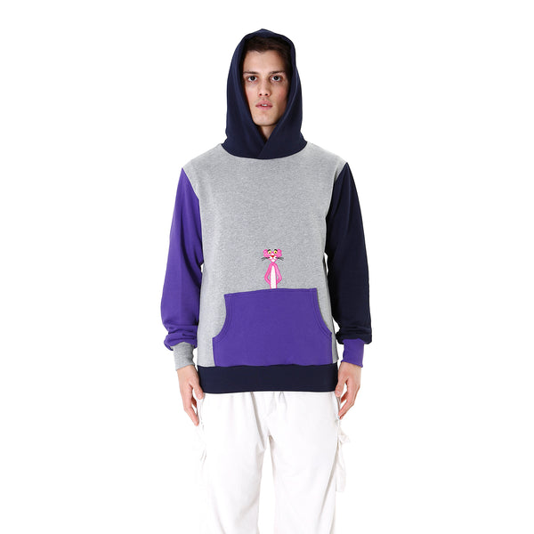 LC23 | Multicolor Pantera Hoodie Grey / Navy / Violet - Concrete