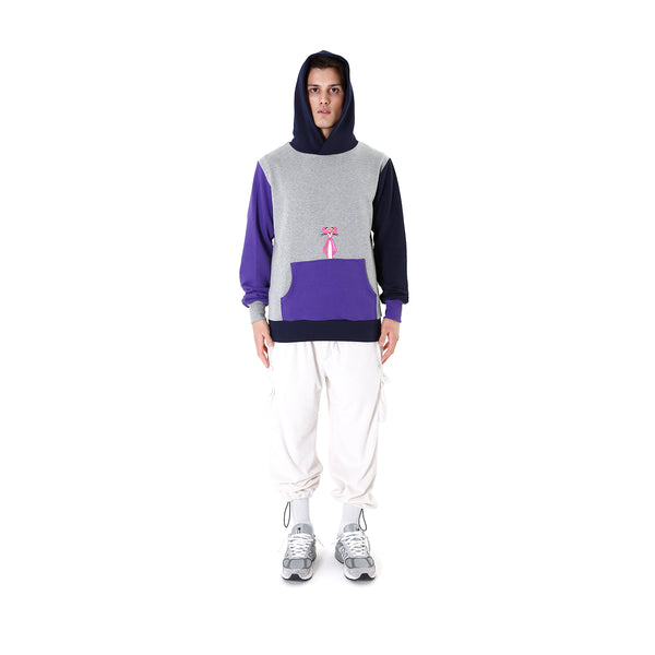 LC23 | Multicolor Pantera Hoodie Grey / Navy / Violet - Concrete