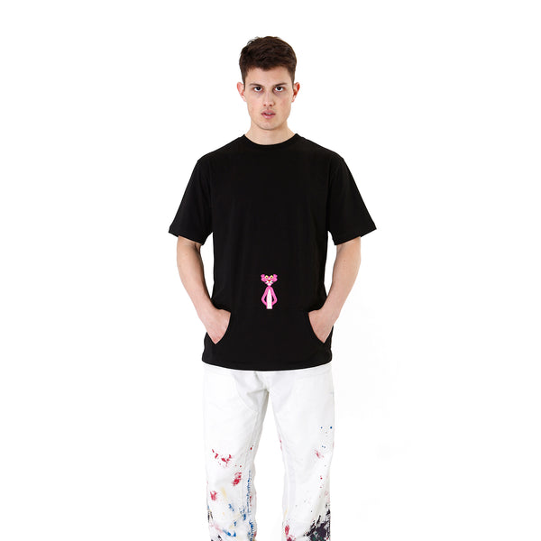 LC23 | Pantera Embroidered Marsupio T-Shirt Navy - Concrete