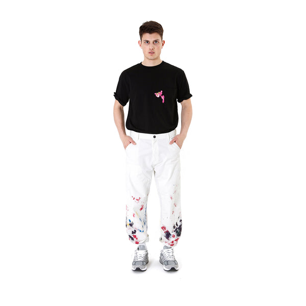 LC23 | Pantera Embroidered Pocket T-Shirt Black - Concrete