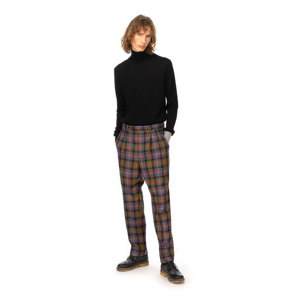LC23 | Check Trousers Multi - Concrete