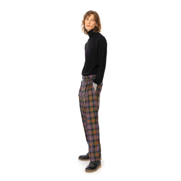LC23 | Check Trousers Multi - Concrete