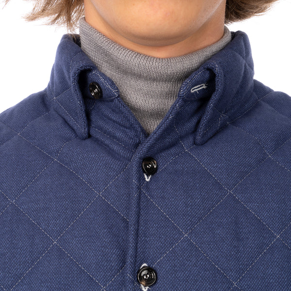 LC23 | Quilted Shirt Jacket Navy - Concrete