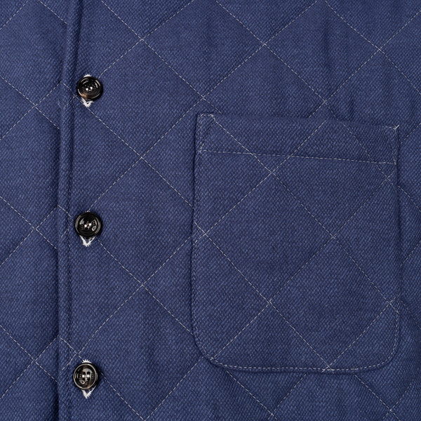 LC23 | Quilted Shirt Jacket Navy - Concrete