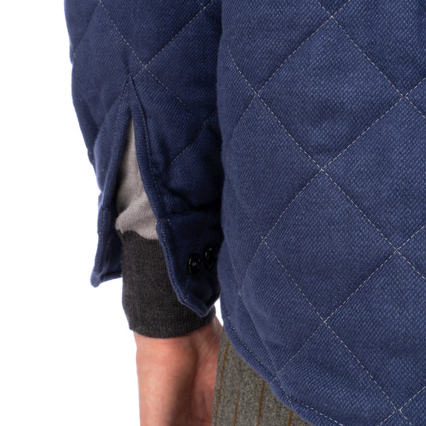 LC23 | Quilted Shirt Jacket Navy - Concrete