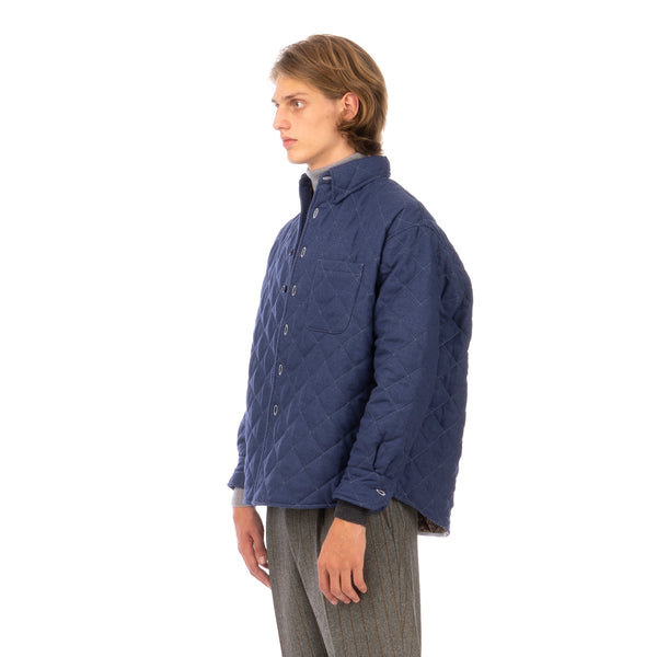 LC23 | Quilted Shirt Jacket Navy - Concrete