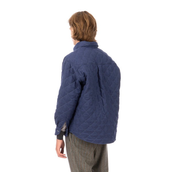 LC23 | Quilted Shirt Jacket Navy - Concrete