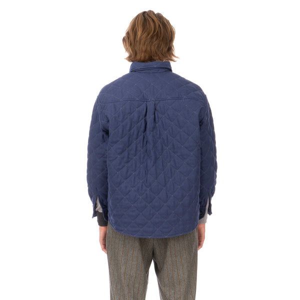 LC23 | Quilted Shirt Jacket Navy - Concrete