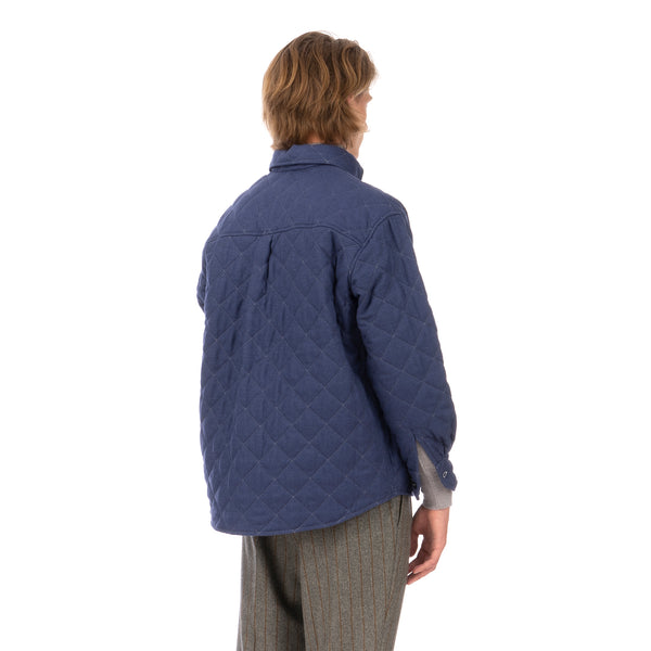 LC23 | Quilted Shirt Jacket Navy - Concrete