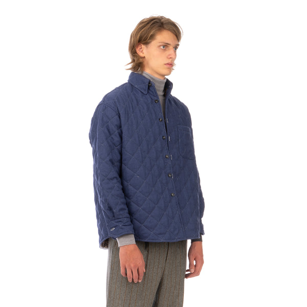 LC23 | Quilted Shirt Jacket Navy - Concrete