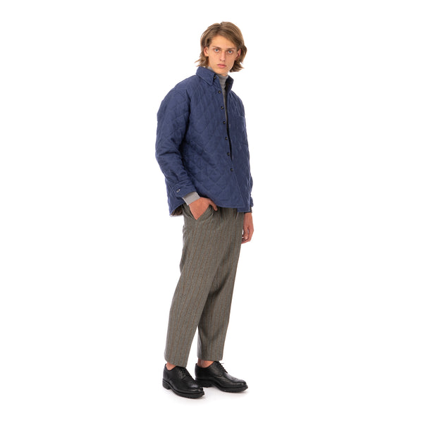 LC23 | Quilted Shirt Jacket Navy - Concrete