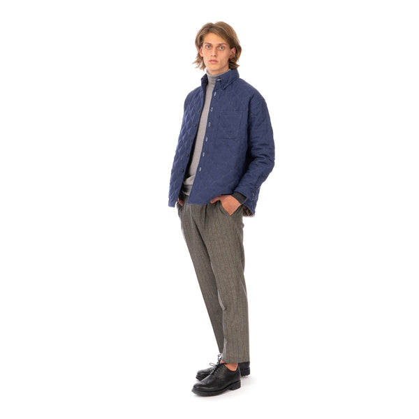 LC23 | Quilted Shirt Jacket Navy - Concrete
