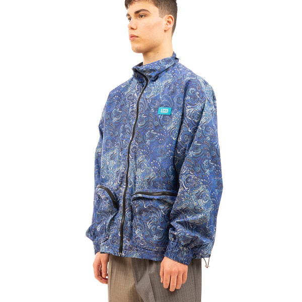 LC23 | Paisley Nylon Jacket Blue - Concrete