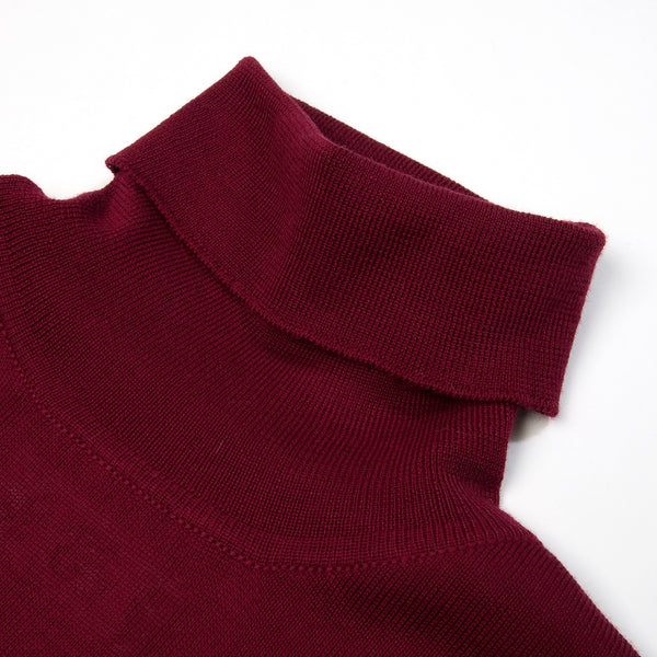 LC23 | Turtle Neck Sweater Burgundy - Concrete