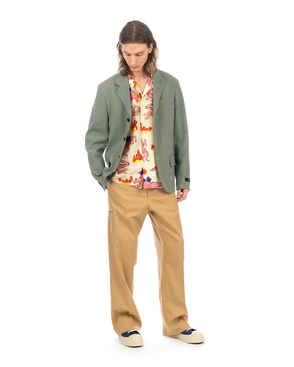 Marni | Fresco Check Blazer Pale Mint - Concrete