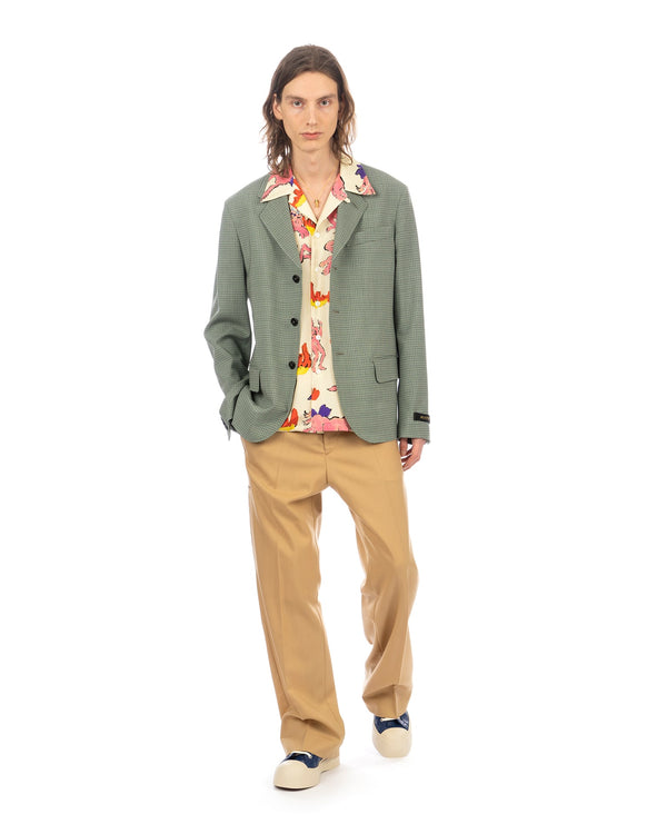 Marni | Fresco Check Blazer Pale Mint - Concrete