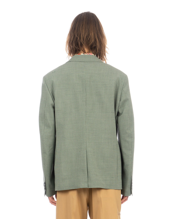 Marni | Fresco Check Blazer Pale Mint - Concrete