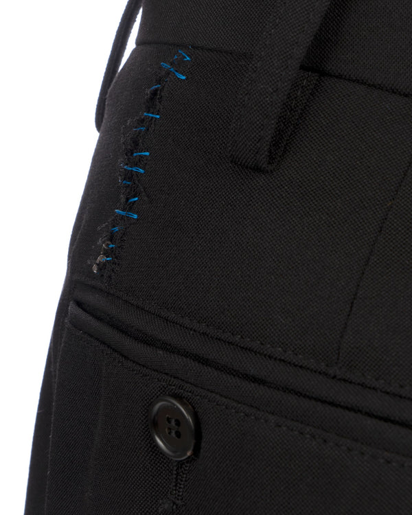 Marni | Frayed Wool Grain De Poudre Trousers Black - Concrete