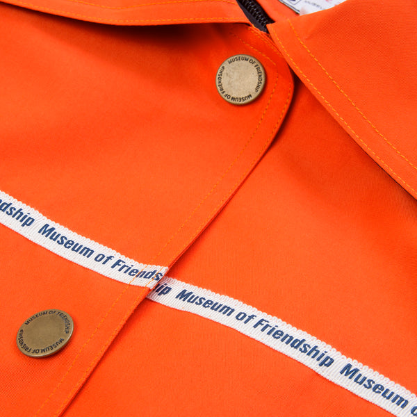 Museum of Friendship | Short Oversized Waterproof Jacket Orange - Concrete