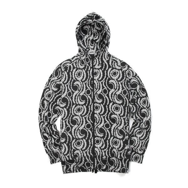 Maharishi Half Raglan Zip Hooded Sweat Charcoal - Concrete